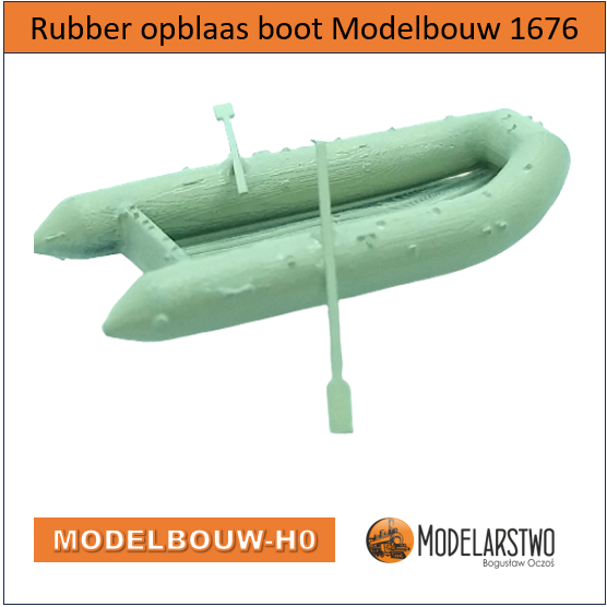 Rubber opblaas boot Modelbouw 1676