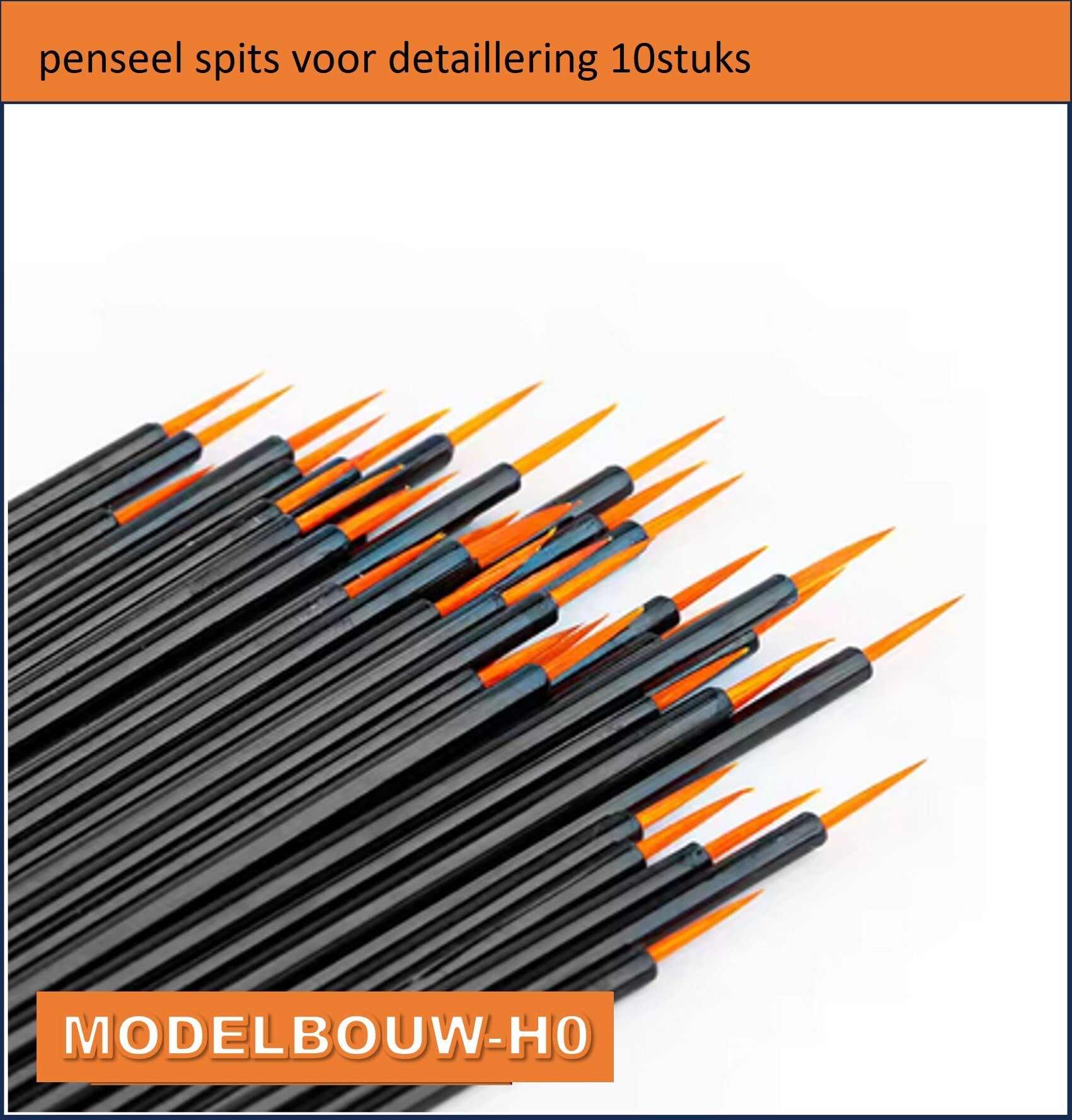 penseel spits voor detaillering 10stuks