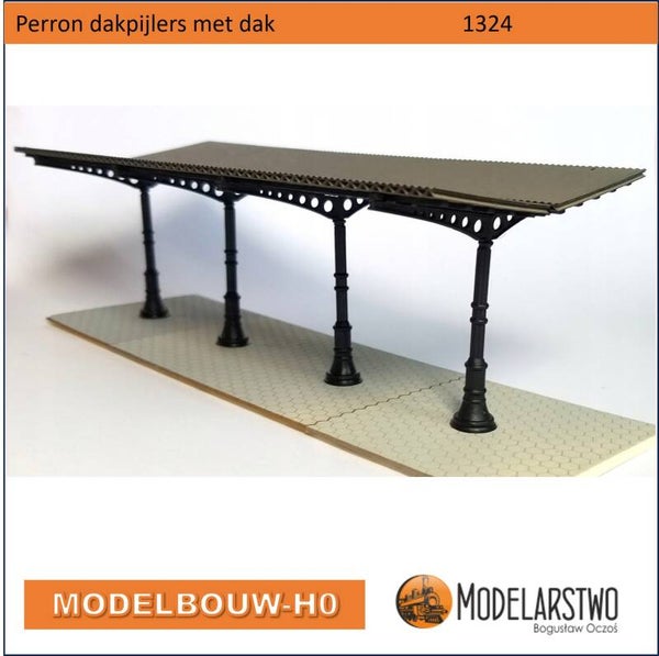Perrondak pijlers Klassiek Modelbouw H0