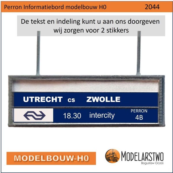 Perron Informatiebord modelbouw H0