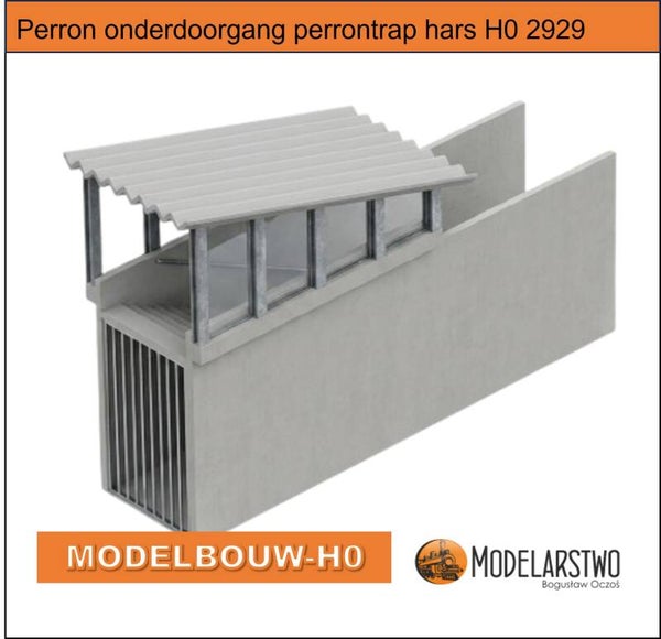 Perron onderdoorgang perrontrap hars H0 2929