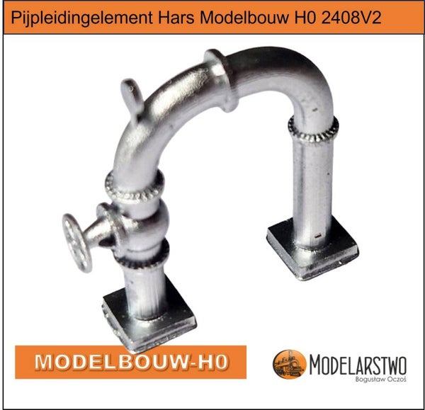 Pijpleidingelement Hars Modelbouw H0 2408V2