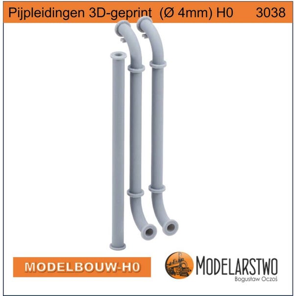 Pijpleidingen 3D-geprint  (Ø 4mm) H0      3038