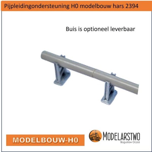 Pijpleiding ondersteuning 5 stuks H0 modelbouw hars 2394