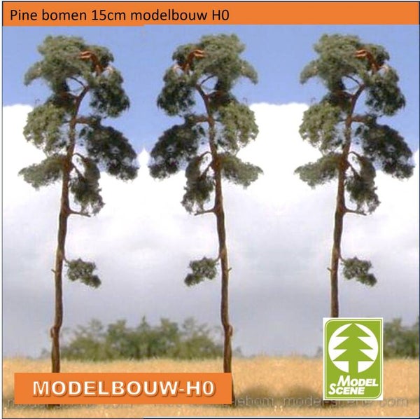 Pine bomen 15cm modelbouw H0 3 stuks  BR150