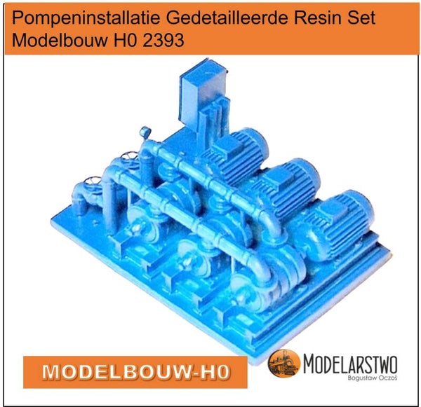 Pompeninstallatie Gedetailleerde Resin Set Modelbouw H0 2393