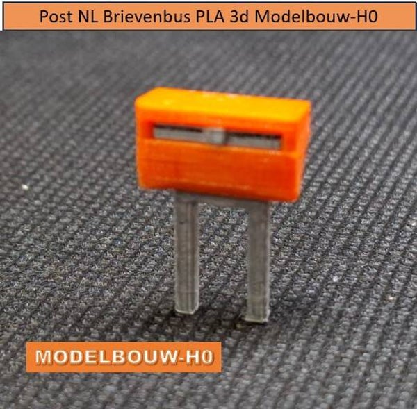 Post NL Brievenbus PLA 3d Modelbouw-H0