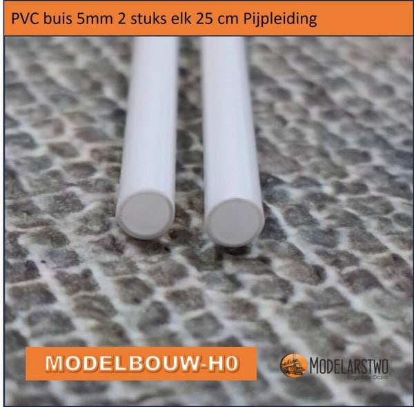 PVC buis 5mm 2 stuks elk 25 cm Pijpleiding