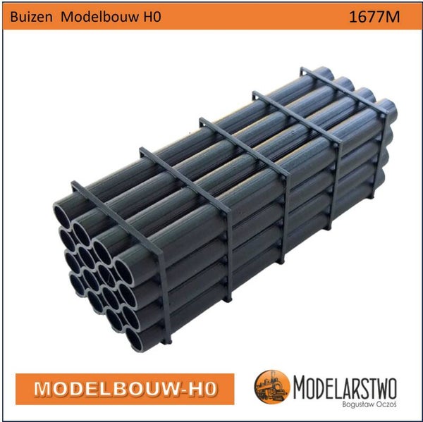 PVC buizen wagonlading Modelbouw H0 1677