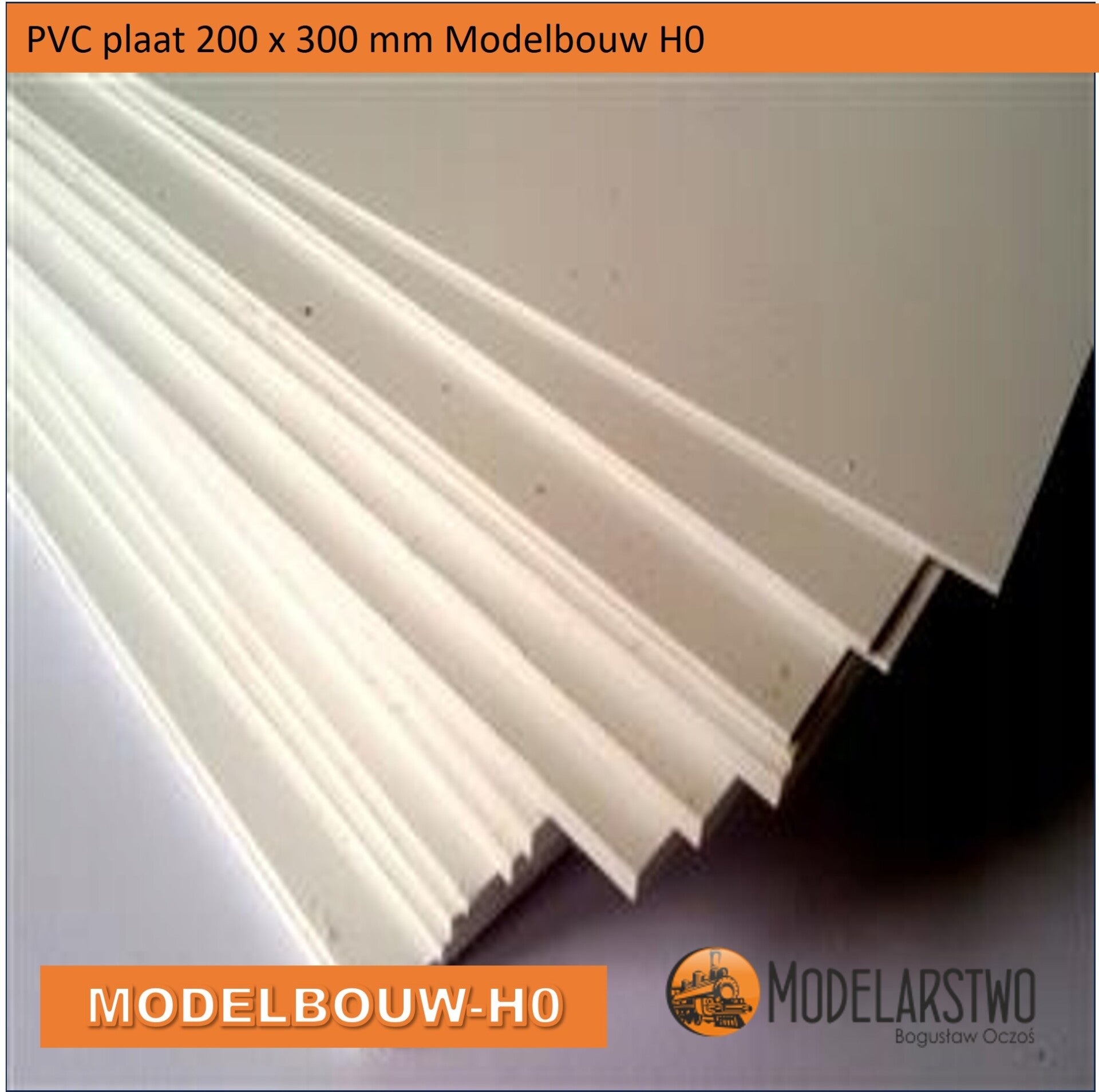 PVC plaat 200 x 300 mm 4 mm  modelbouw