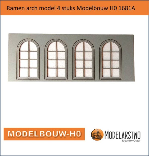 Boogramen 34,5 x 18,5 mm Modelbouw-H0 4 stuks H0 1681A