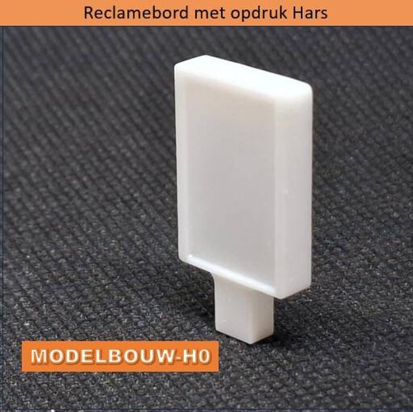 Reclamebord met opdruk Hars  Modelbouw-H0