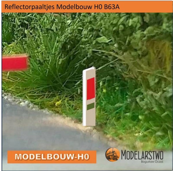 Reflectorpaaltjes  20 stuks H0 modelbouw B63A