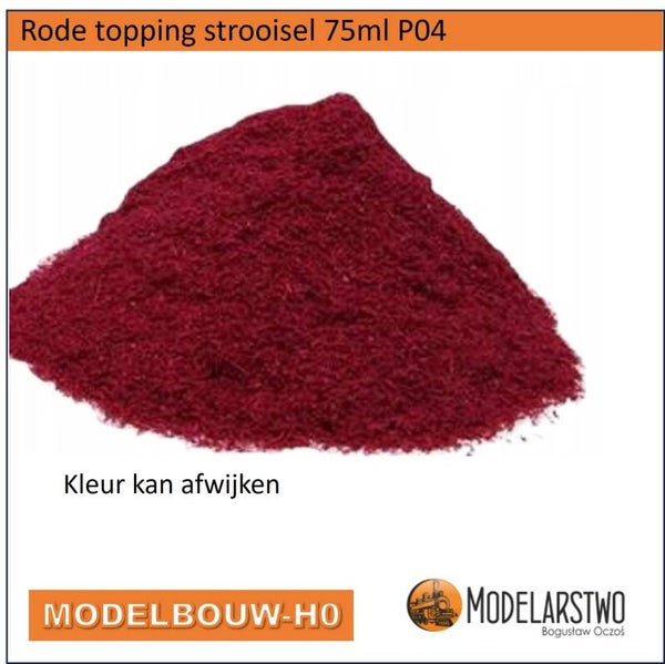 Rode topping bloemen strooisel 75ml P04