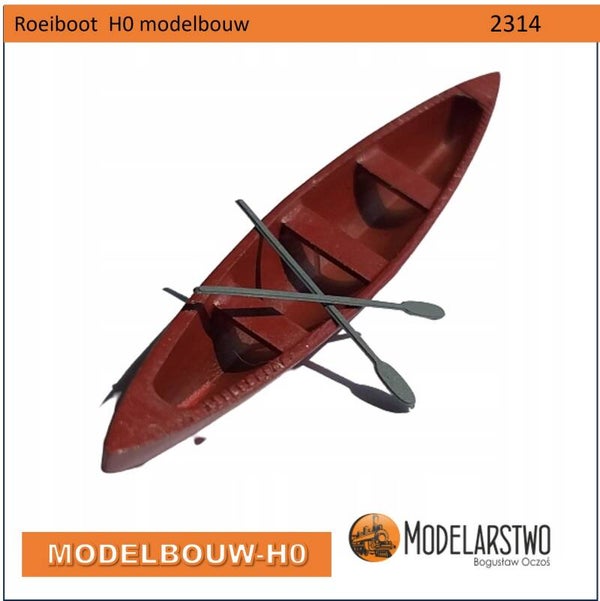 Roeiboot  H0 modelbouw 2314