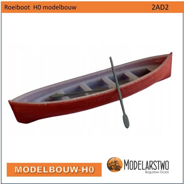Roeiboot  H0 modelbouw 2AD2