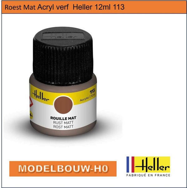 Roest Mat Acryl verf  Heller 12ml 113