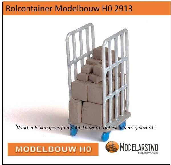 Rolcontainer Hars resin model Modelbouw H0 2913