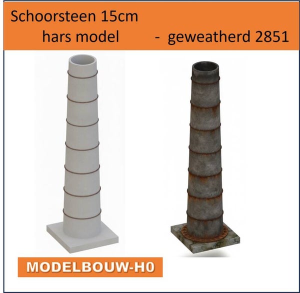 Schoorsteen 51cm hoog Modelbouw-H0 2851
