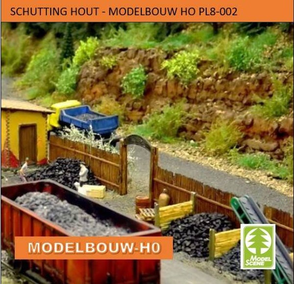 Schutting hout  modelbouw H0 lasercut PL8 002