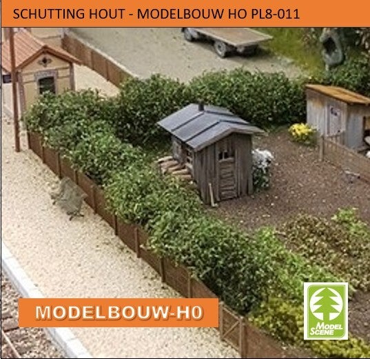 Schutting hout  modelbouw H0 lasercut PL8 011