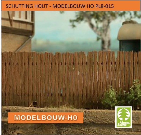 Schutting hout  modelbouw H0 lasercut PL8 015