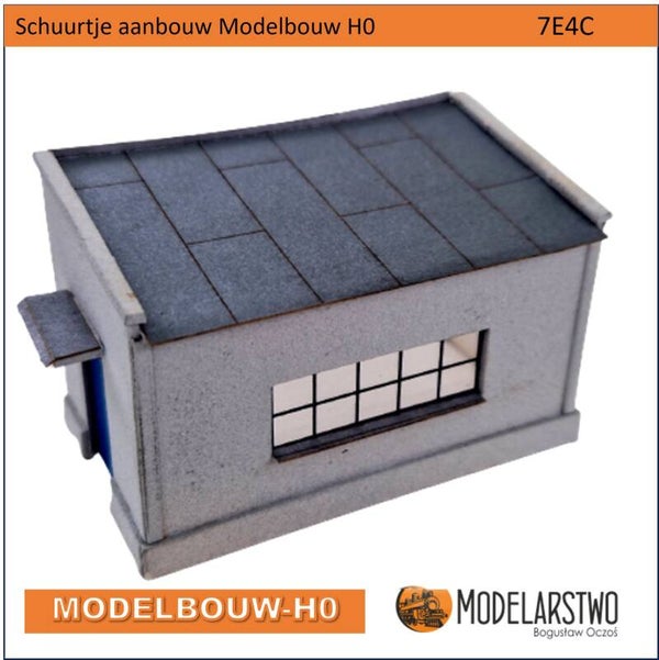 Schuurtje aanbouw  Modelbouw H0 7E4C