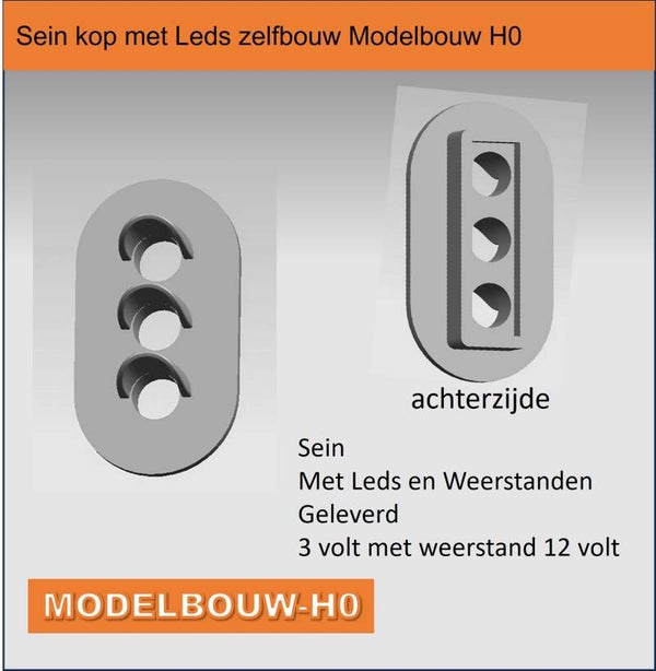 Sein kop met Leds zelfbouw Modelbouw H0  81DTJ