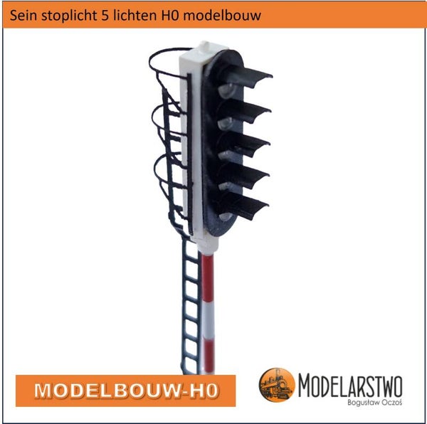 Sein stoplicht 5 lichten modelbouw H0