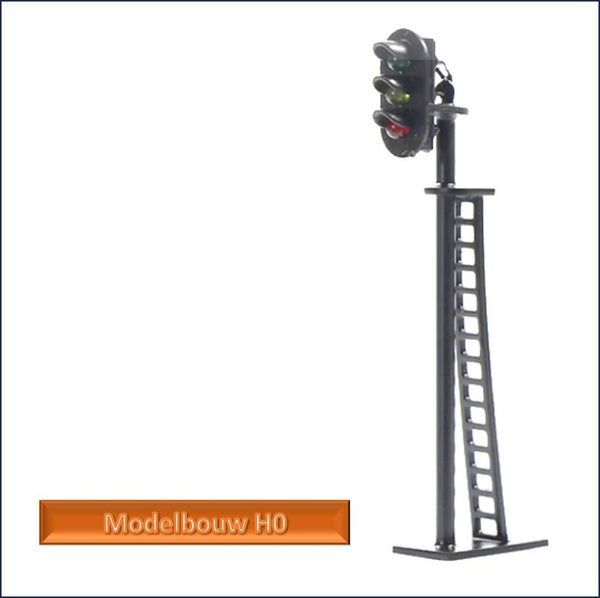 Lichtsein 3delig leds met ladder  Modelbouw H0 L 009