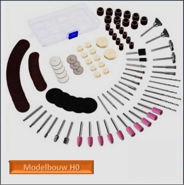 boren-slijp-frees en schuurset voor mini boormachine 141 delig