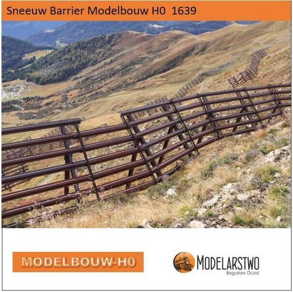 Sneeuw barrière 7 stuks Modelbouw H0 1639