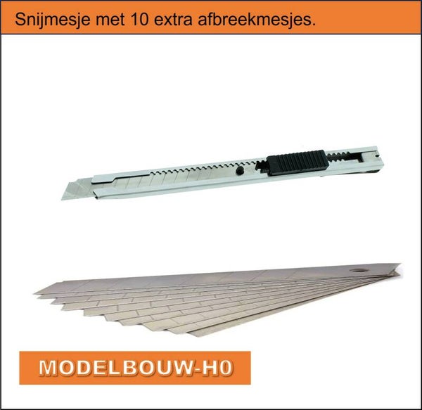 Snijmesje met 10 extra afbreekmesjes