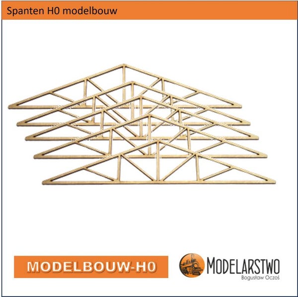 Dakspanten  -  H0 Bouwpakket 1281