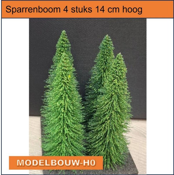 Dennenbomen 14 cm hoog per 4 stuks