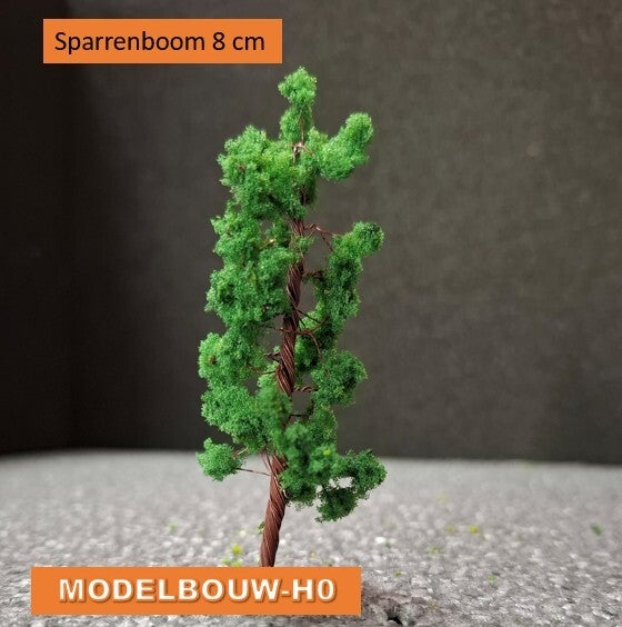 Boom 8 cm donkergroen loofboom Modelbouw