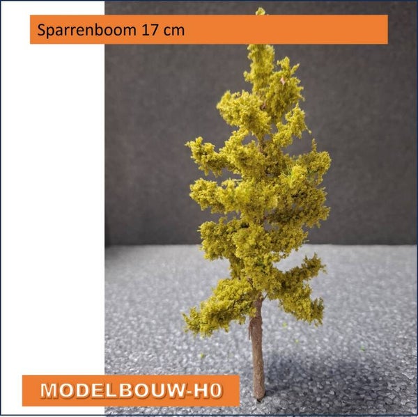 sparreboom 17cm groen bruin goed gedetailleerd