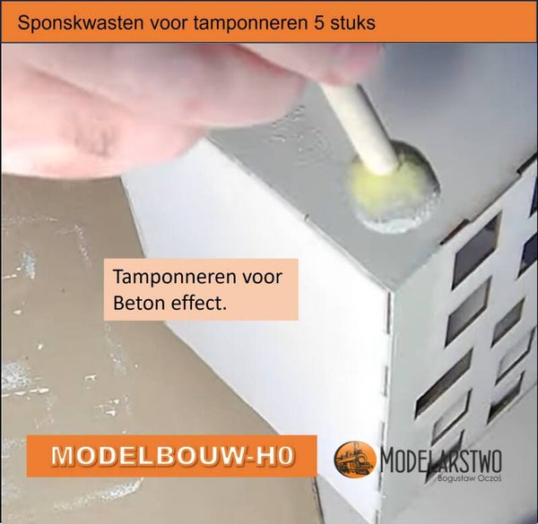 Sponskwasten voor tamponneren 5 stuks