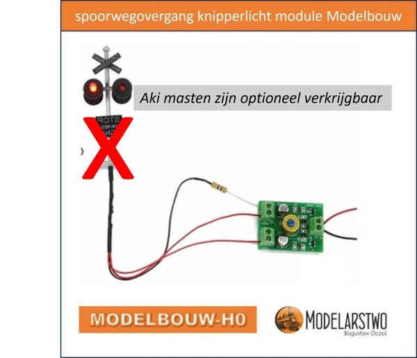 spoorwegovergang knipperlicht module