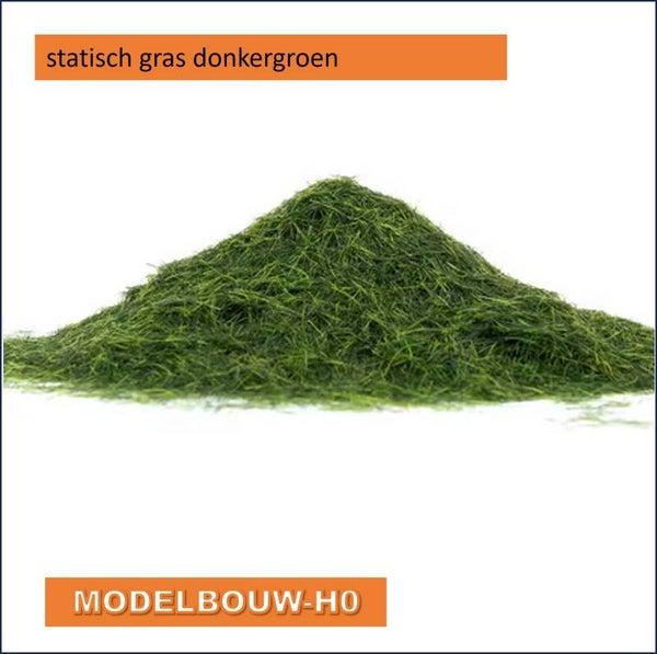 statisch gras donkergroen  12mm 40gram