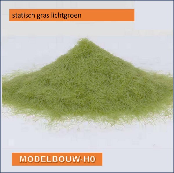 statisch gras lichtgroen  12mm 40gram
