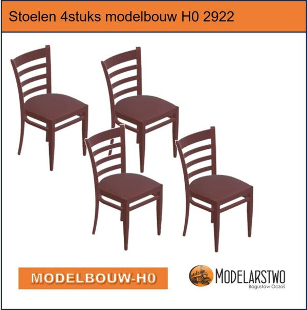 Stoelen 4stuks modelbouw schaal H0 2922