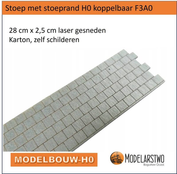 Stoep met stoeprand H0 koppelbaar F3A0