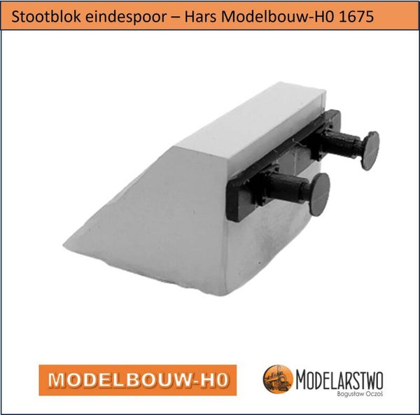 Stootblok eindespoor – Hars Modelbouw-H0 1675