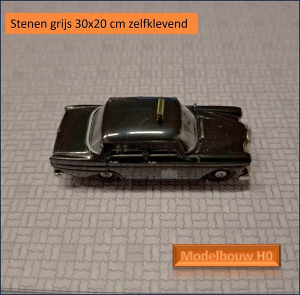 Straatstenen grijs  20 x 30 cm zelfklevend pvc no4