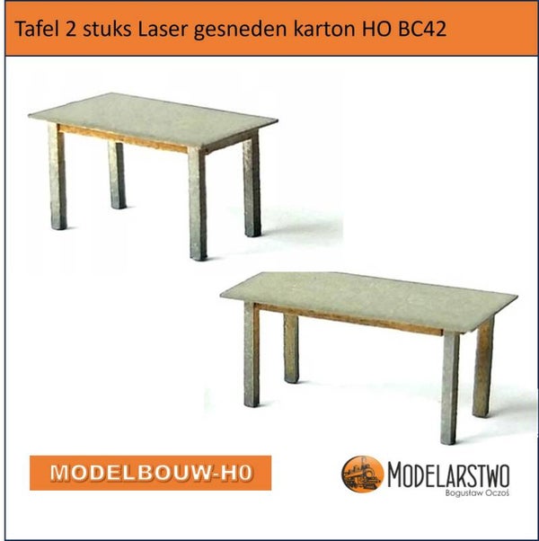 Tafel 2 stuks Laser gesneden karton HO BC42