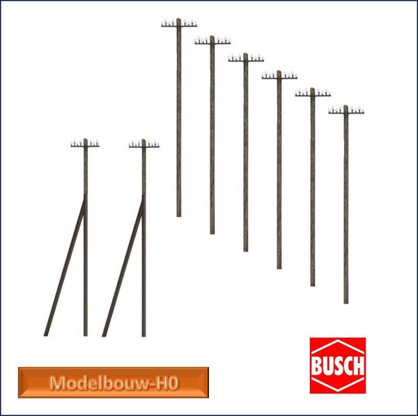 telegraafpalen 8 stuks in 2 modellen