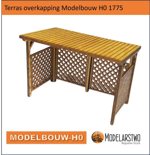 Terras overkapping Modelbouw H0 1775
