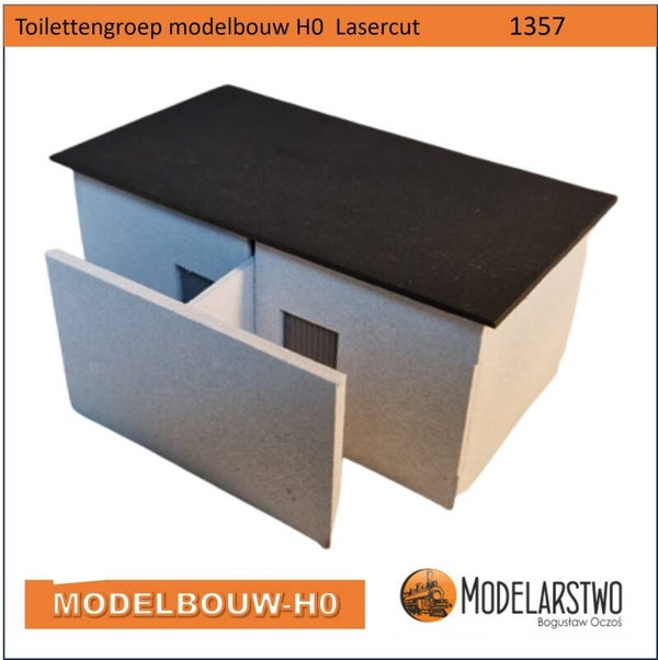 Toiletgebouw dames en heren - Modelbouw  H0 2103