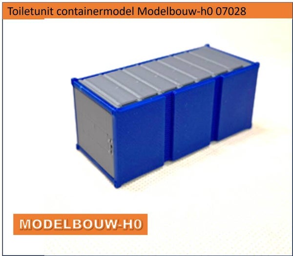 Toiletunit containermodel Modelbouw-h0 07028